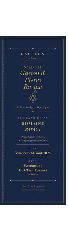 Le grand repas Domaine Ravaut, 14 ao&ucirc;t 2026 